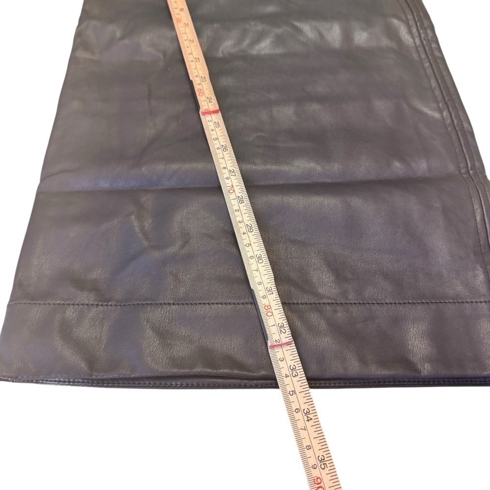 La Esquina Genuine Leather High Waist Flare Pants Black Womens Small in EUC/NWOT - Picture 10 of 16